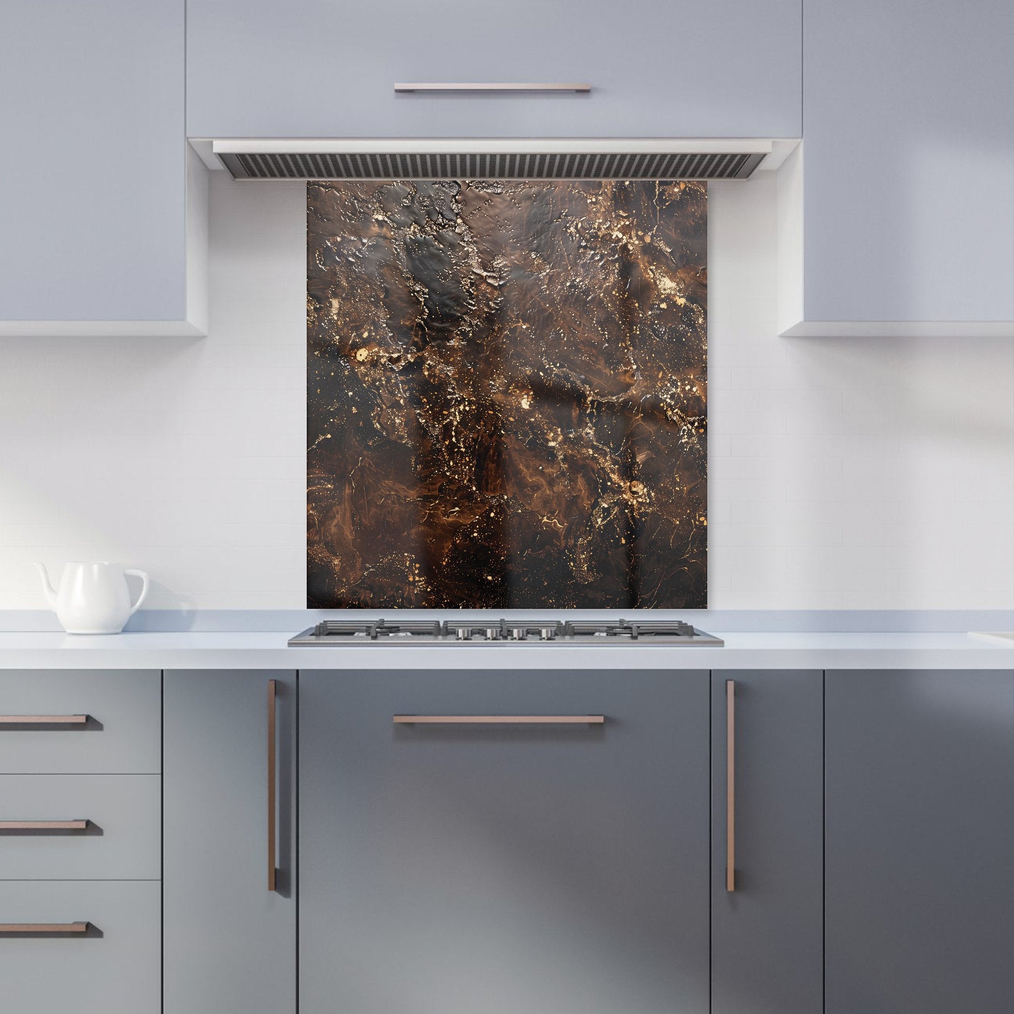 Bronze Quartz Effect Kitchen Splashback
