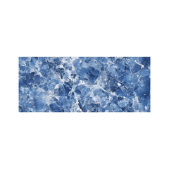 Coastal Blue Quartz Effect Glass Bathroom Splashback