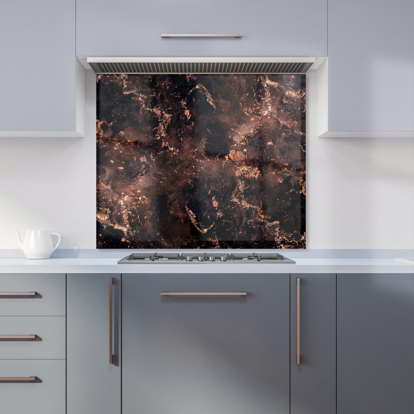 Copper Quartz Effect Kitchen Splashback