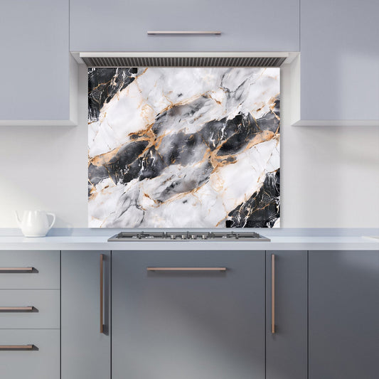 Exquisite White Marble Effect Kitchen Splashback