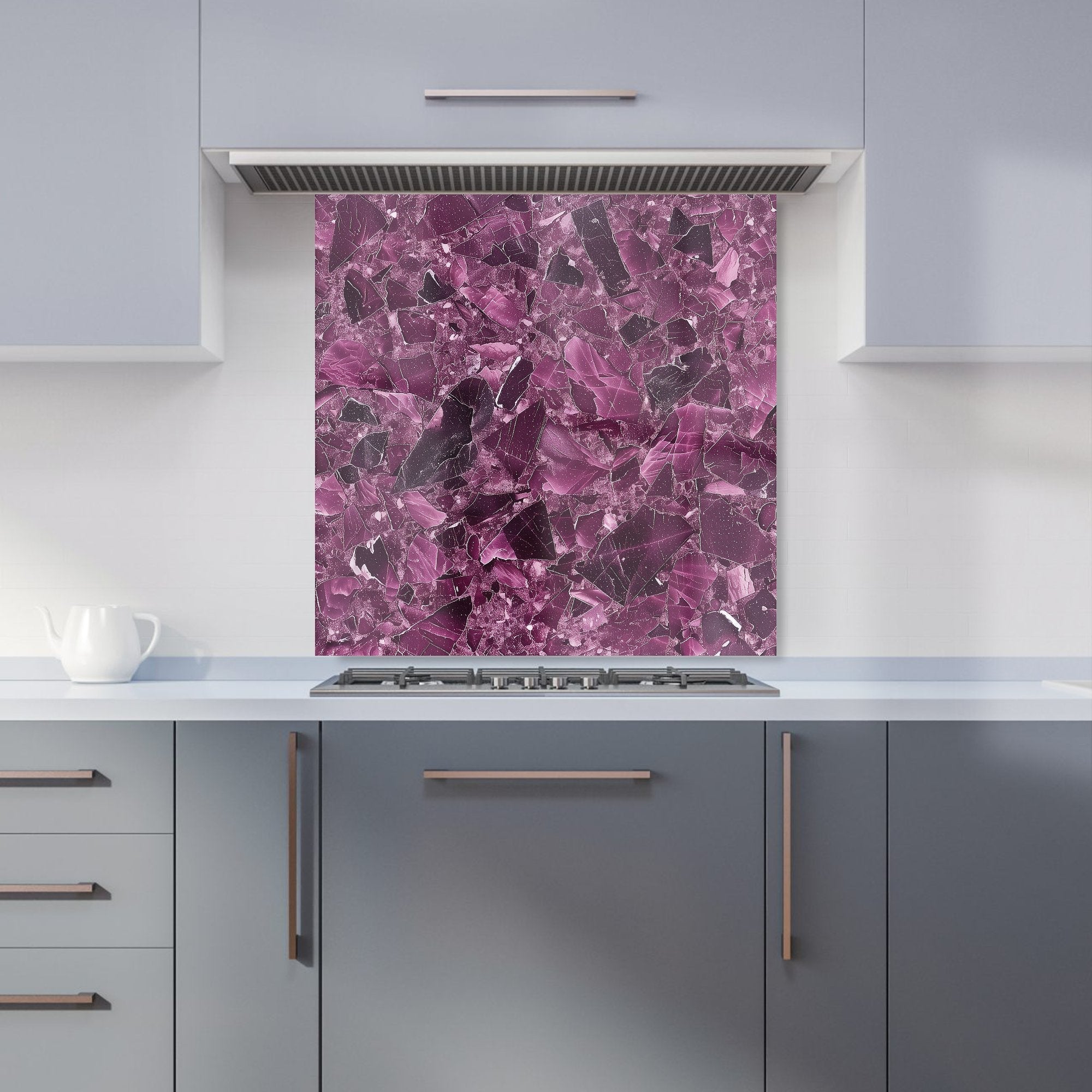 Damson Quartz Effect Kitchen Splashback