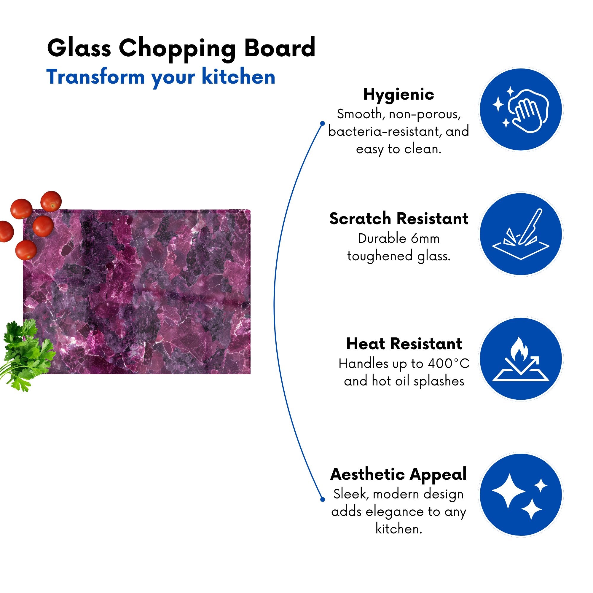 Cherry Quartz Effect Chopping Board