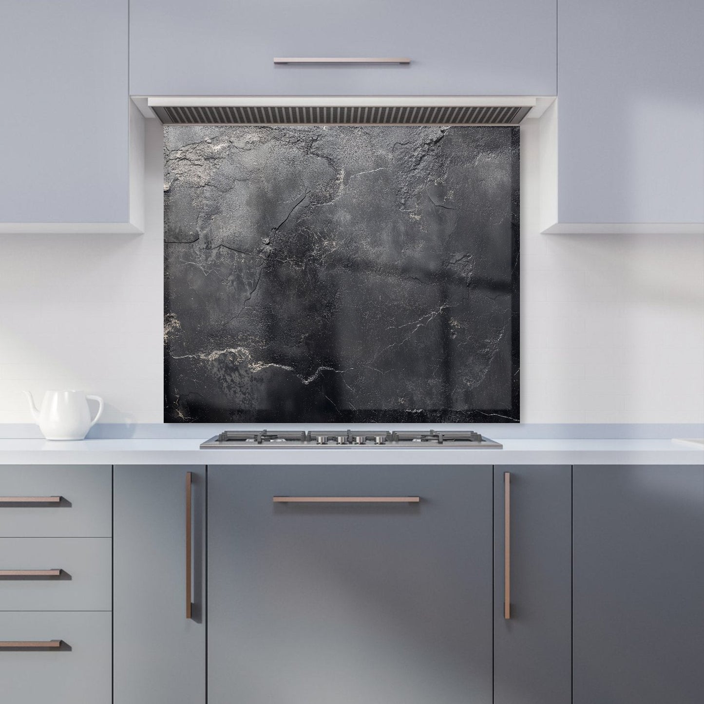 Dark Concrete Effect Kitchen Splashback