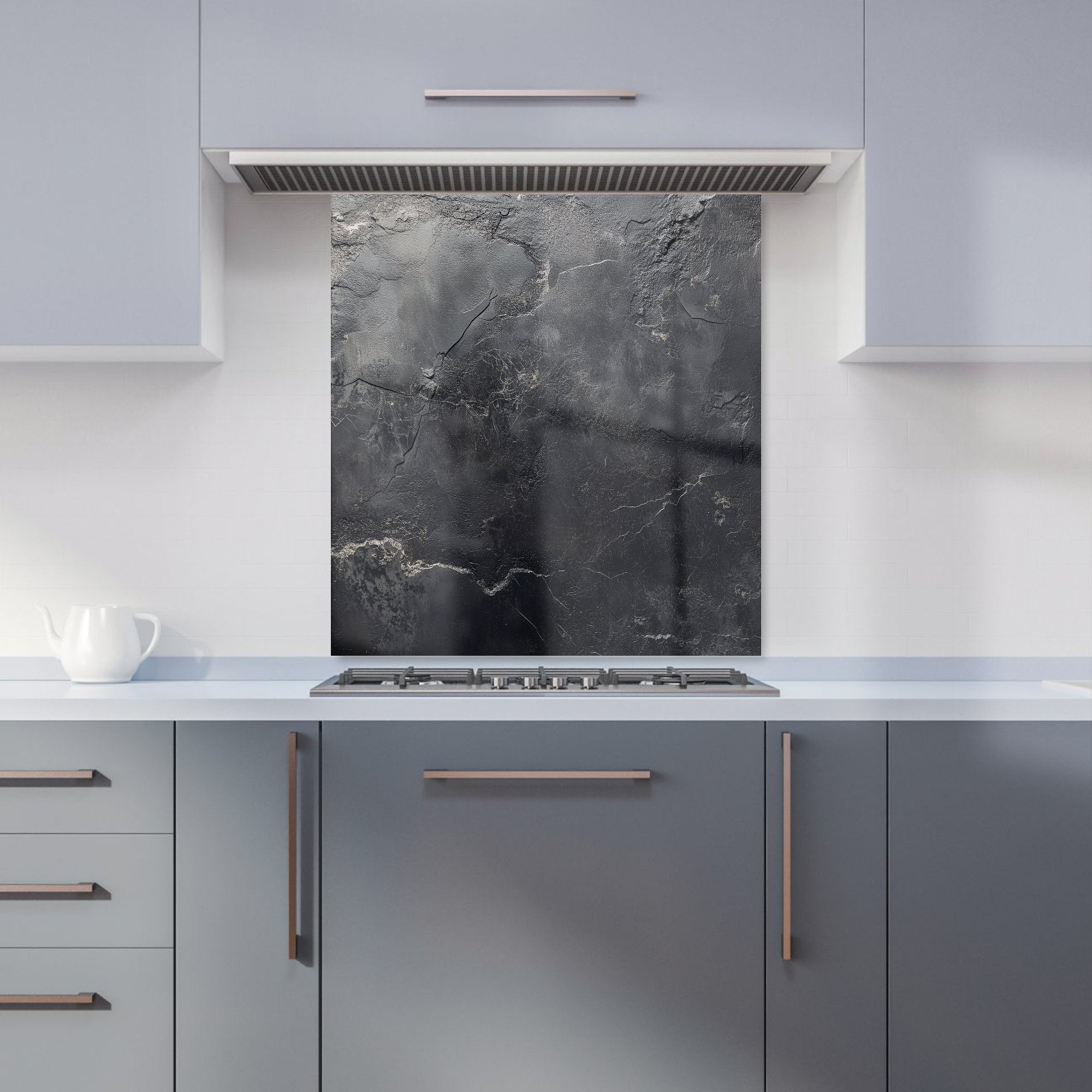 Dark Concrete Effect Kitchen Splashback