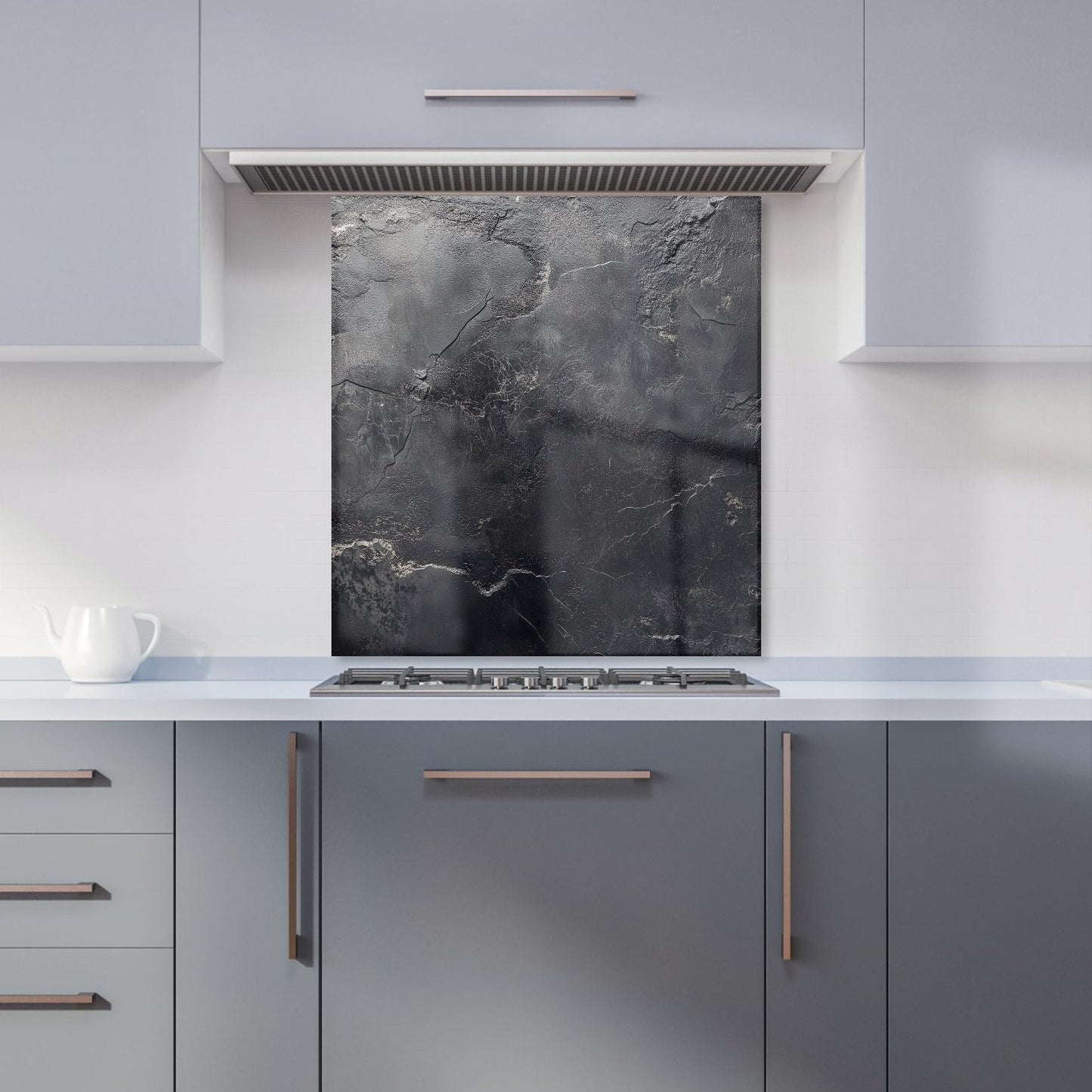 Dark Concrete Effect Kitchen Splashback