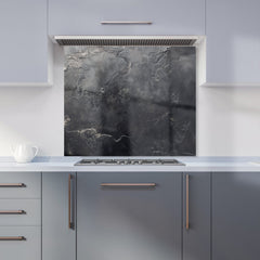 Dark Concrete Effect Kitchen Splashback