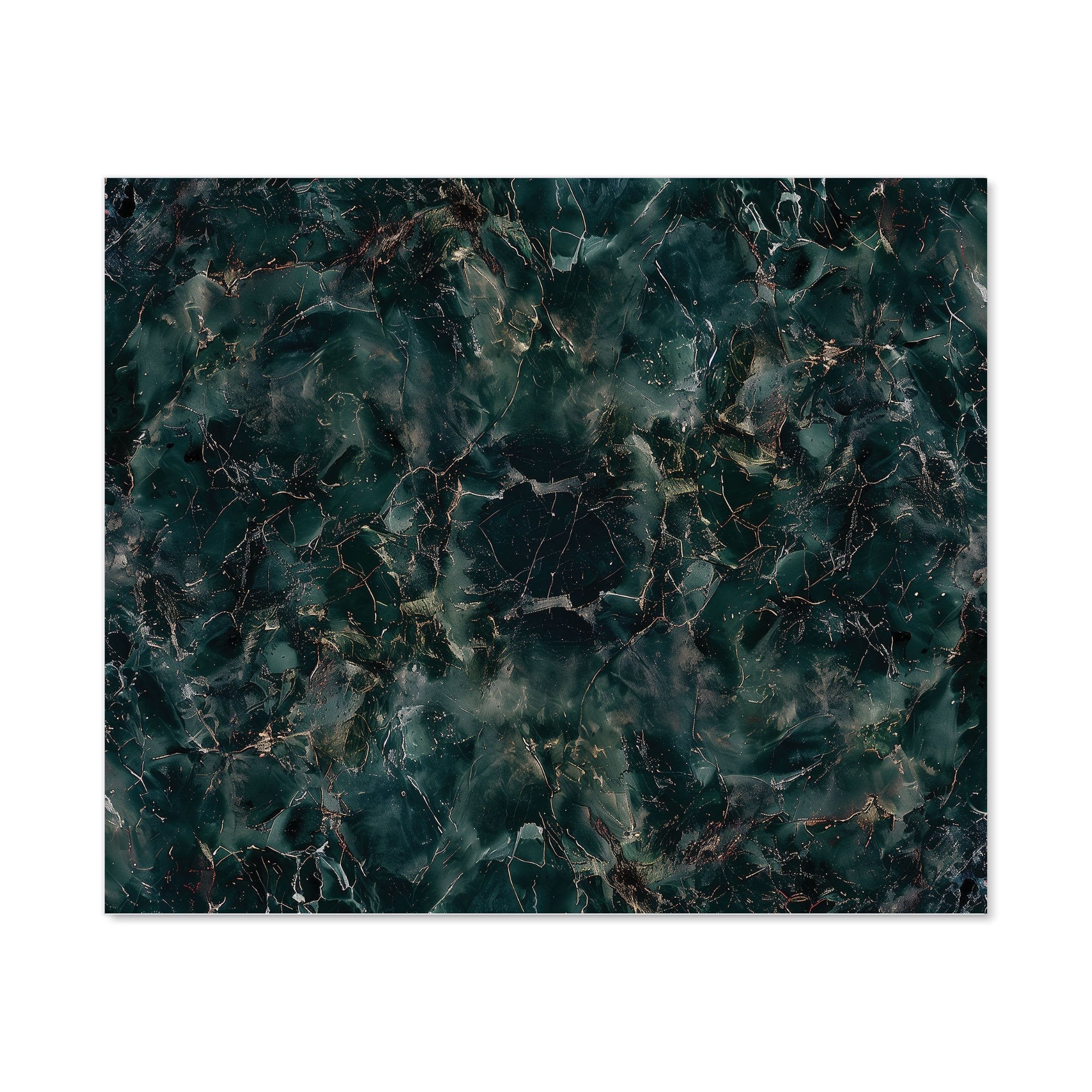 Dark Green Quartz Effect Kitchen Splashback