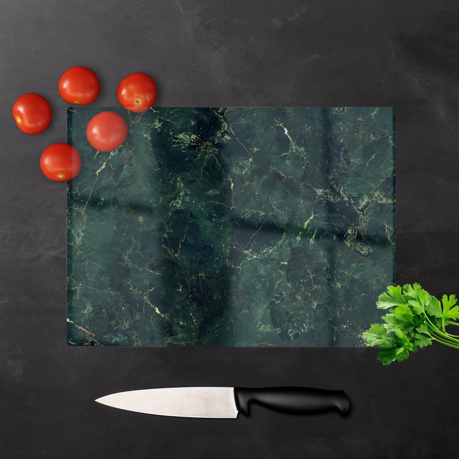 Deep Green Quartz Effect Chopping Board