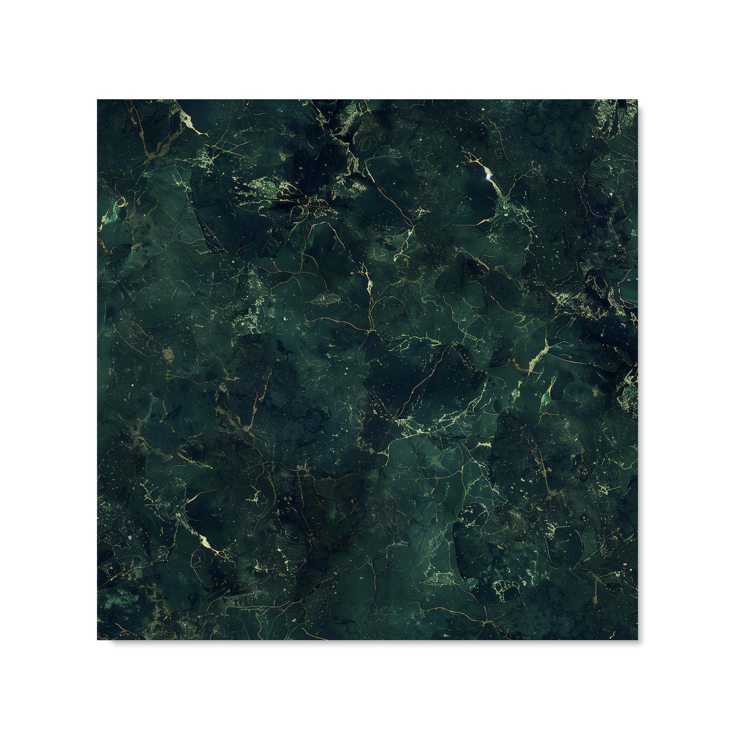 Deep Green Quartz Effect Kitchen Splashback