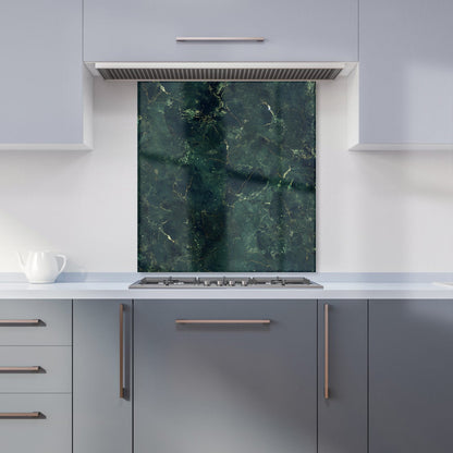 Deep Green Quartz Effect Kitchen Splashback