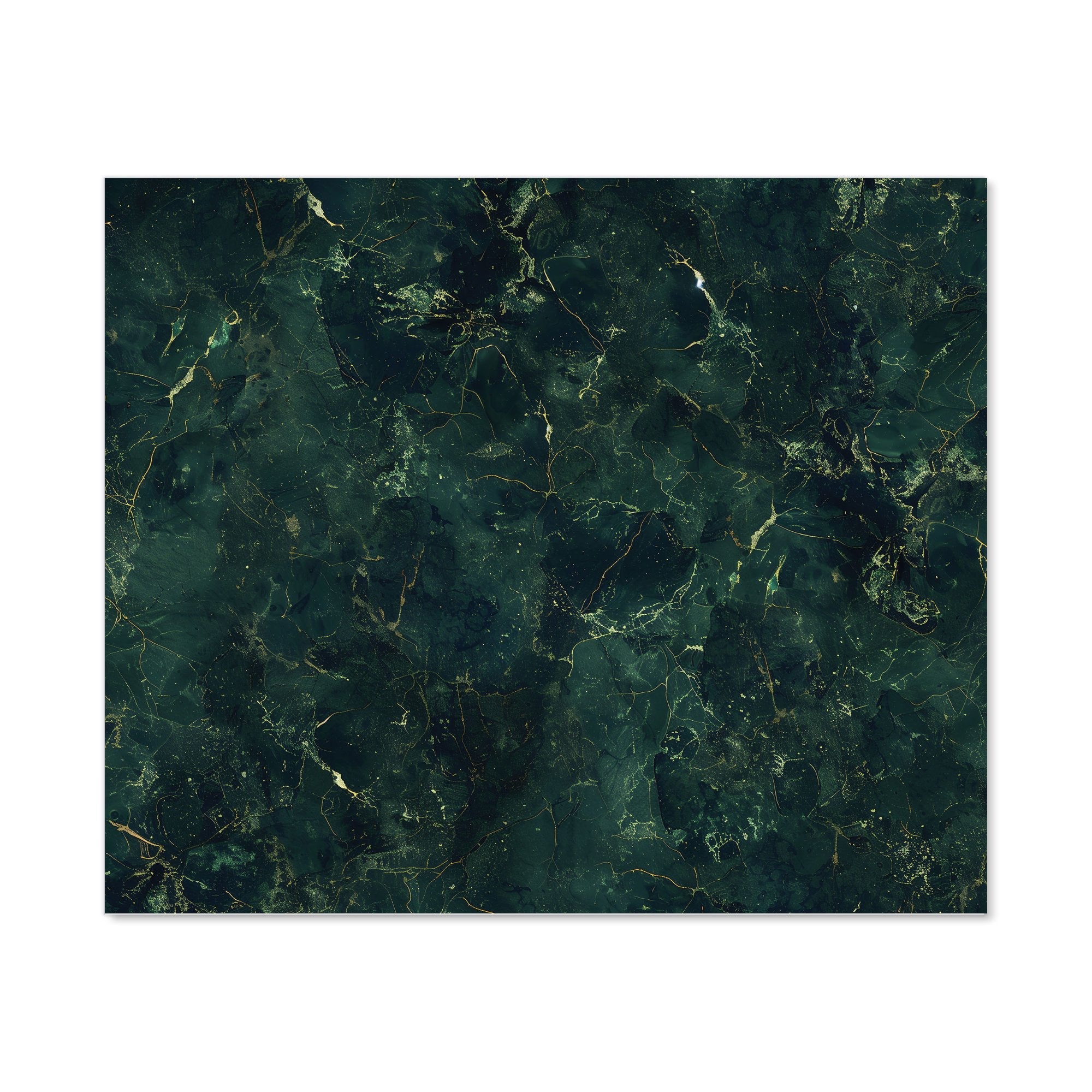 Deep Green Quartz Effect Kitchen Splashback