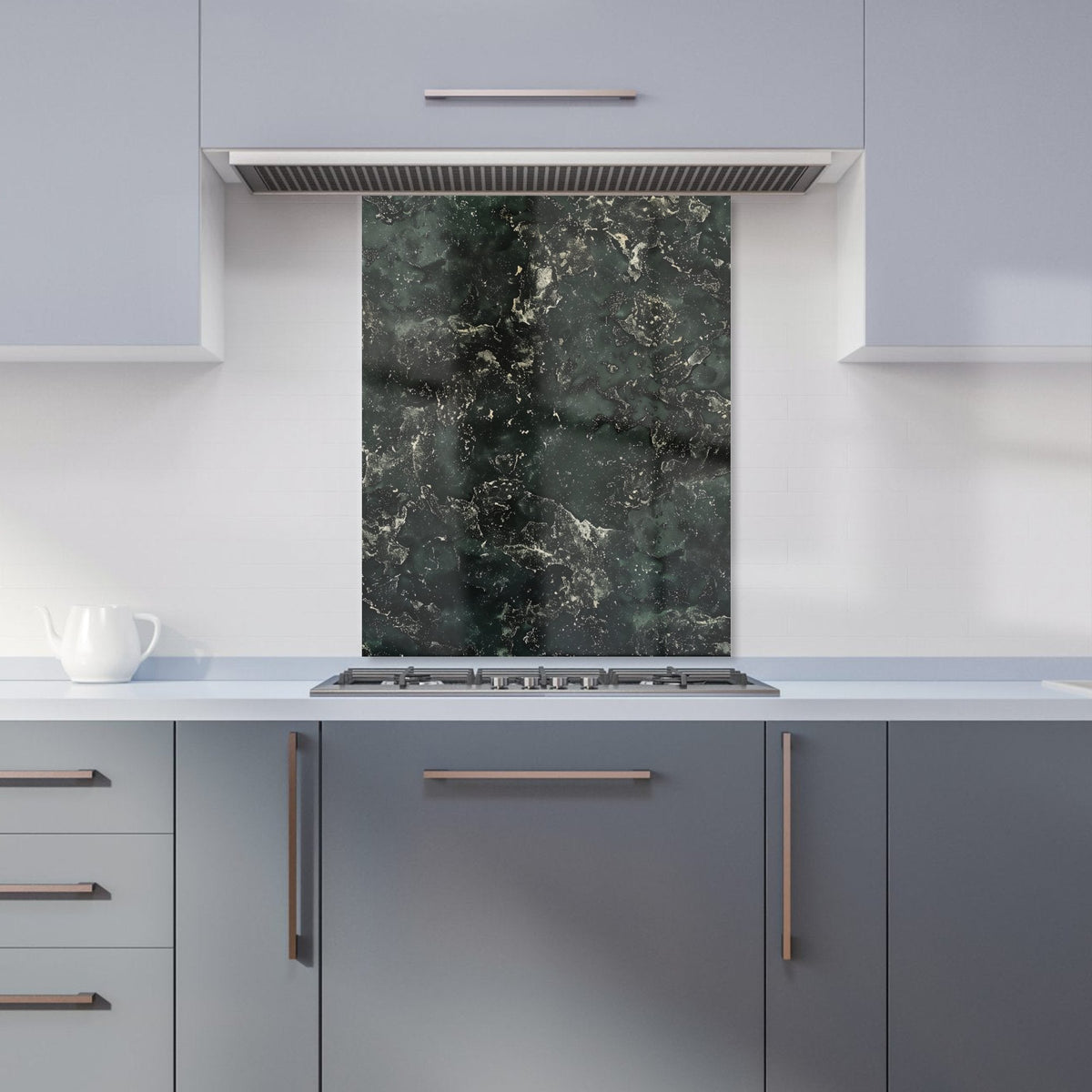 Shabby Green Quartz Effect Kitchen Splashback