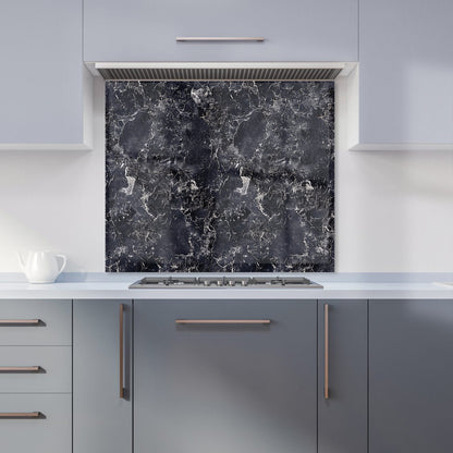 Black Quartz Effect Kitchen Splashback