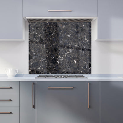 Dark Grey Quartz Effect Kitchen Splashback