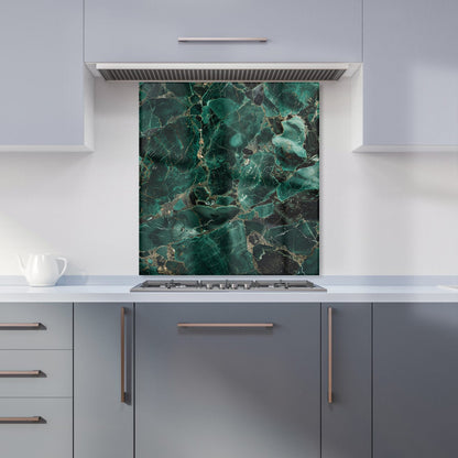 Green Quartz Effect Kitchen Splashback