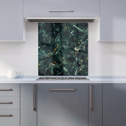 Deepest Green Quartz Effect Kitchen Splashback