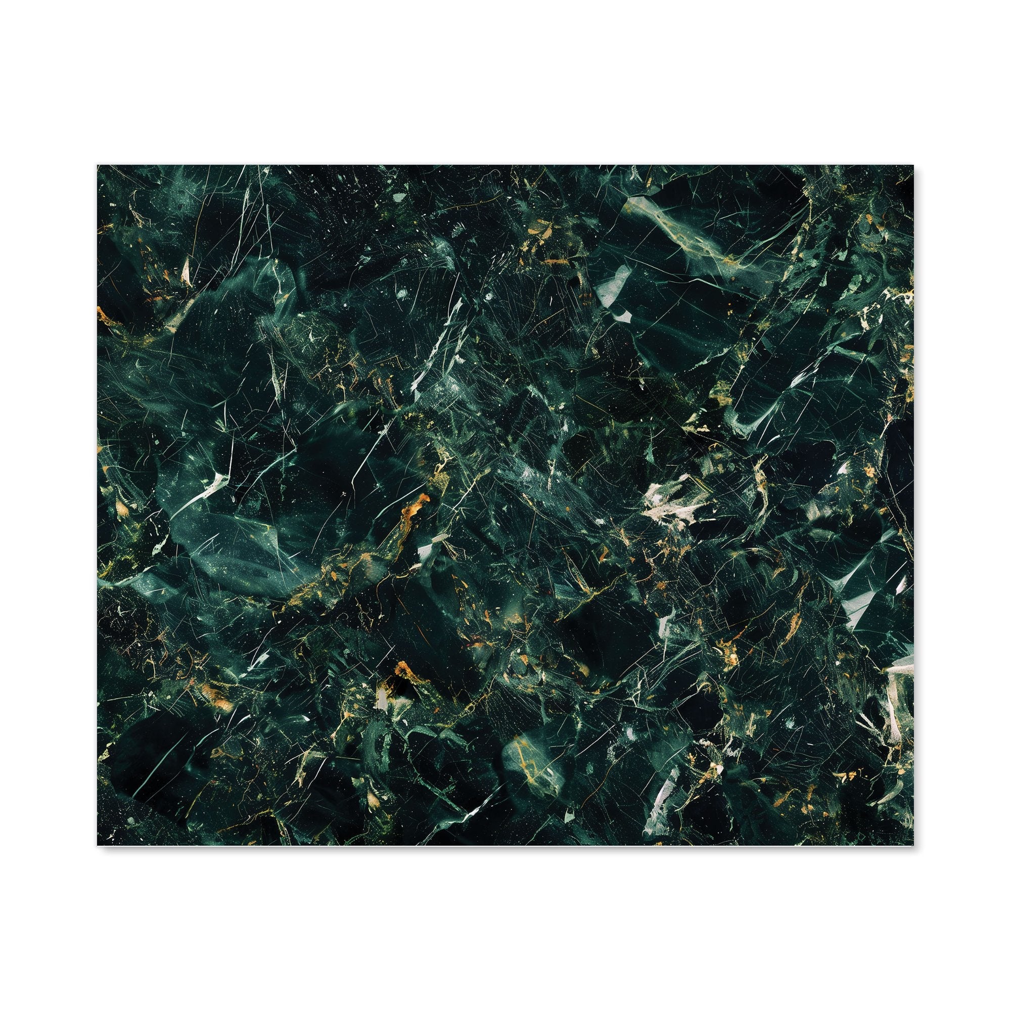 Deepest Green Quartz Effect Kitchen Splashback