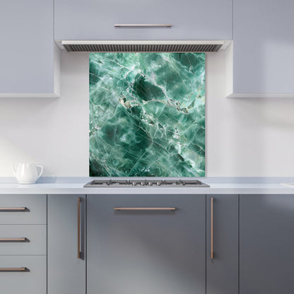 Light Green Quartz Effect Kitchen Splashback