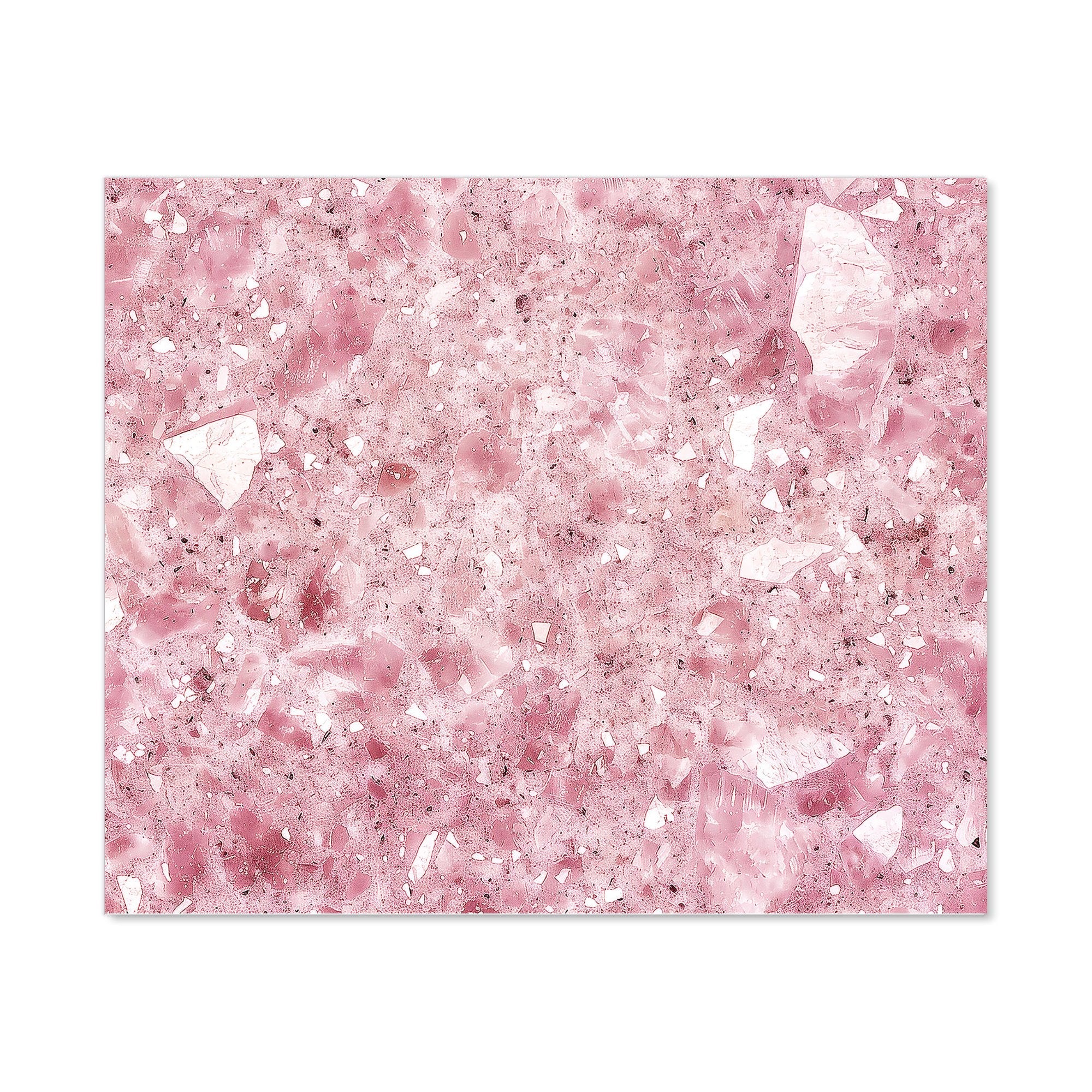 Pink Quartz Effect Kitchen Splashback