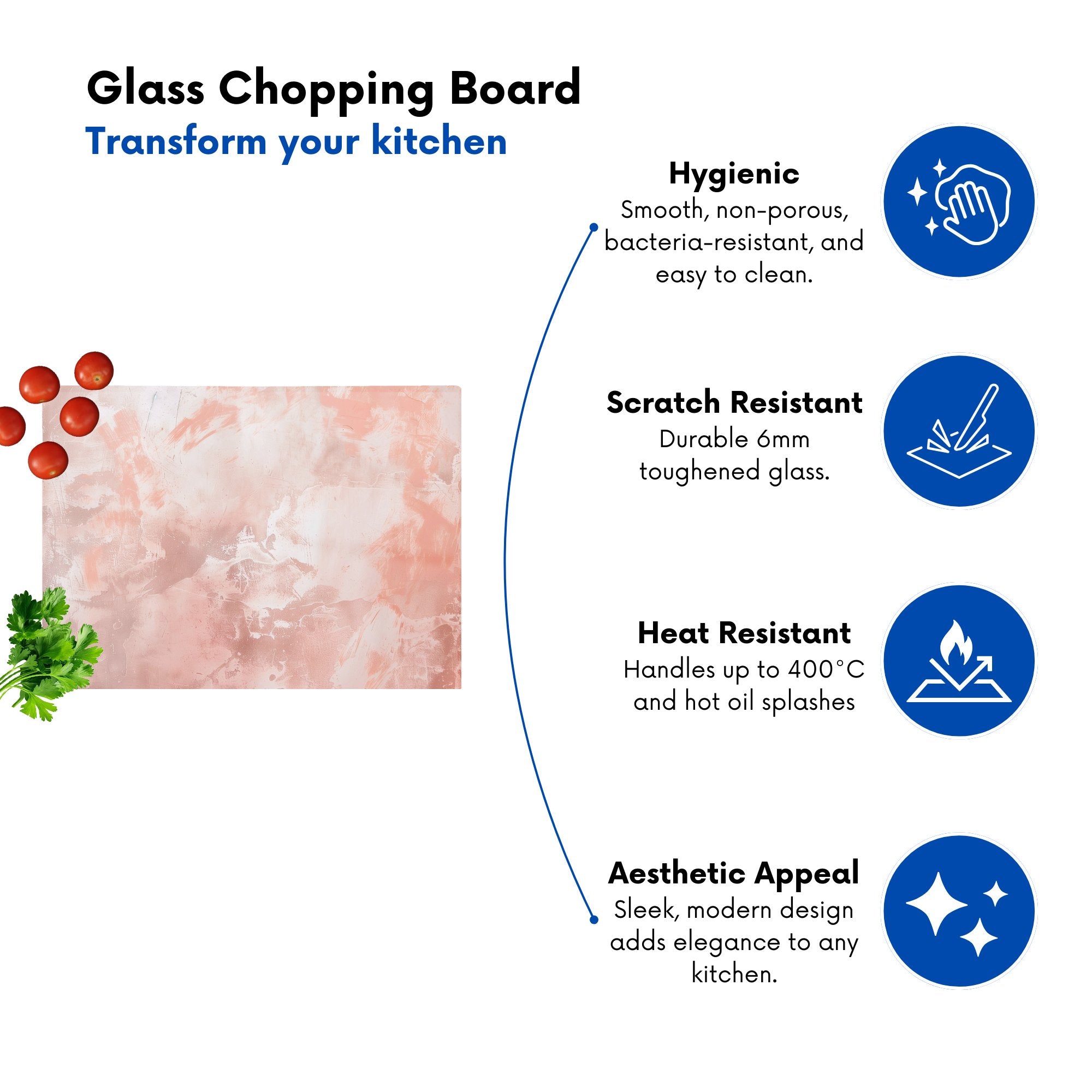 Minimalistic Pink Grunge Effect Chopping Board