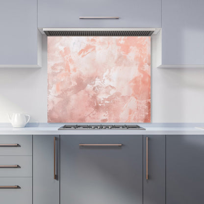 Minimalistic Pink Grunge Effect Kitchen Splashback