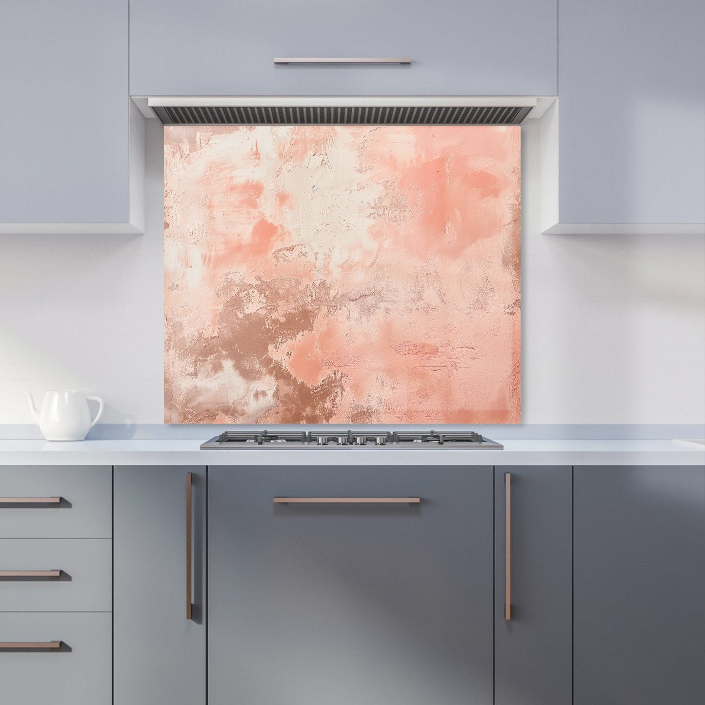 Hapless Pink Grunge Effect Kitchen Splashback