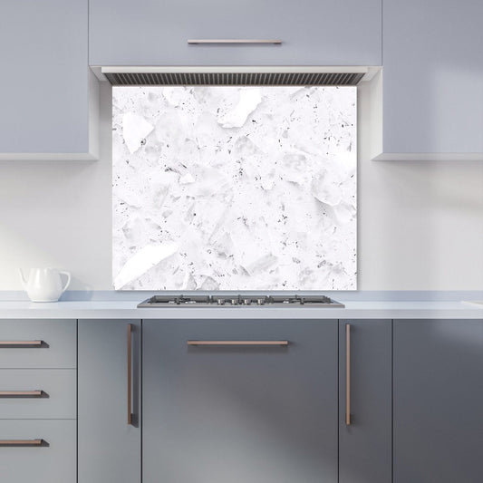 Ice White Quartz Effect Kitchen Splashback