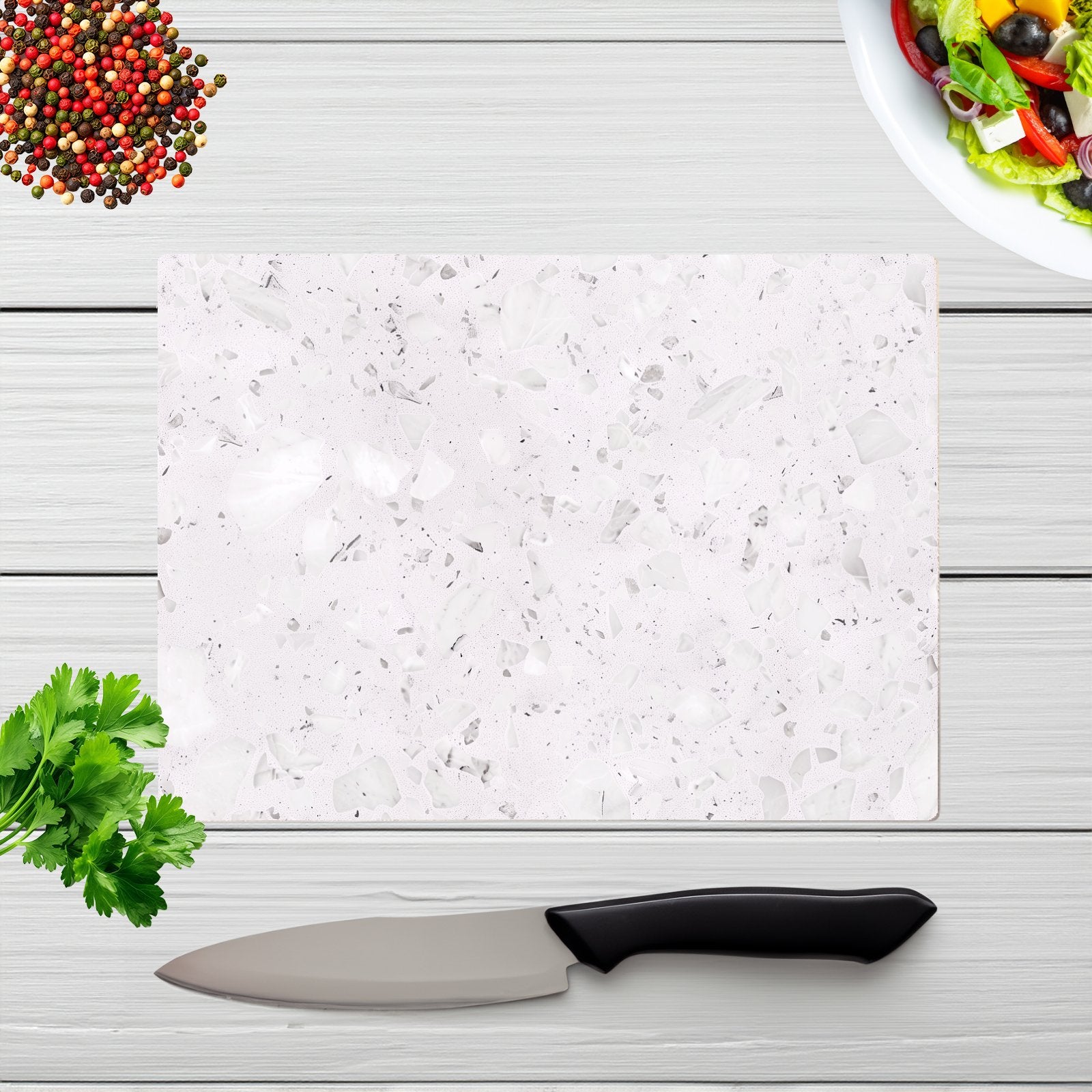 Icy White Quartz Effect Chopping Board