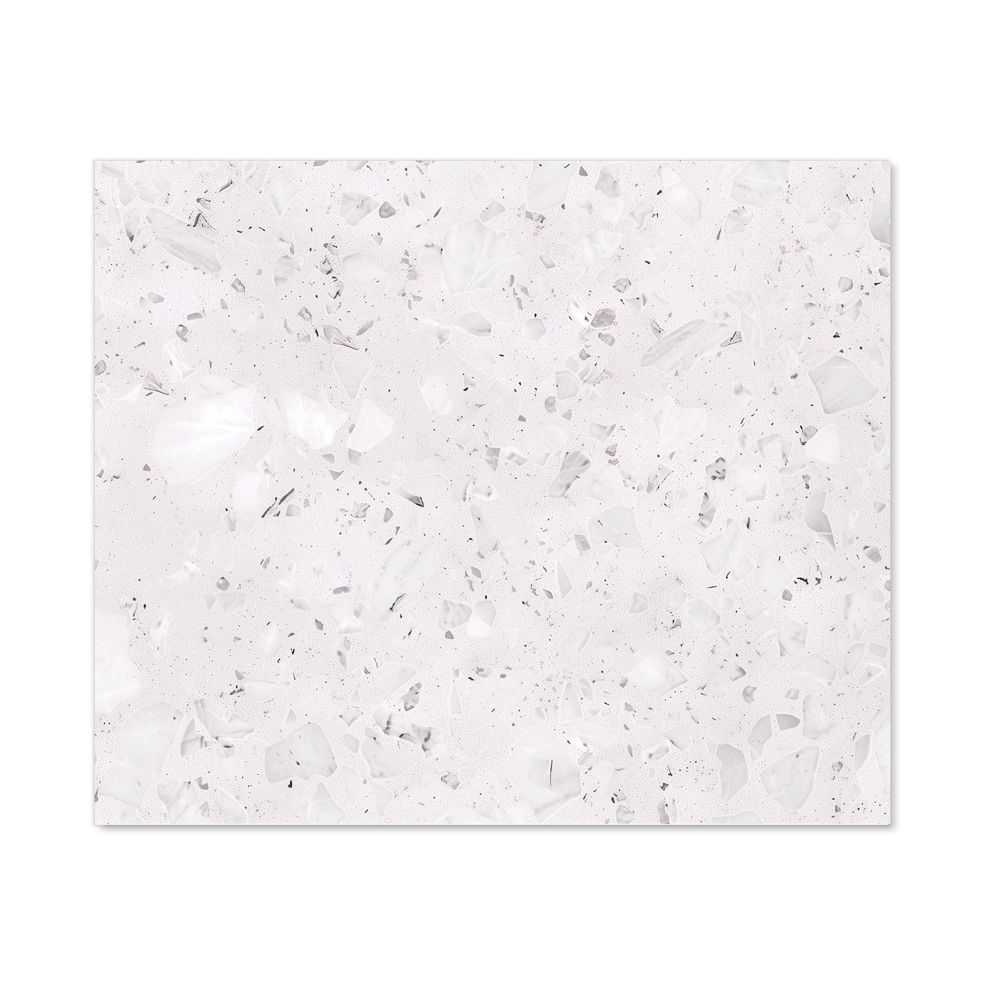 Icy White Quartz Effect Kitchen Splashback
