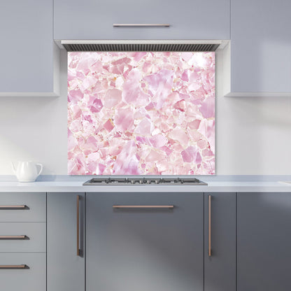 Light Pink Quartz Effect Kitchen Splashback