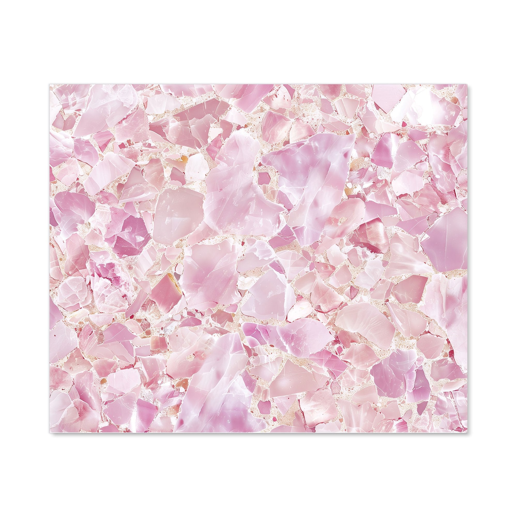 Light Pink Quartz Effect Kitchen Splashback