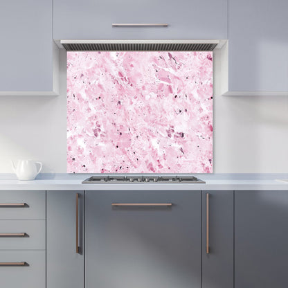 Plush Pink Quartz Effect Kitchen Splashback