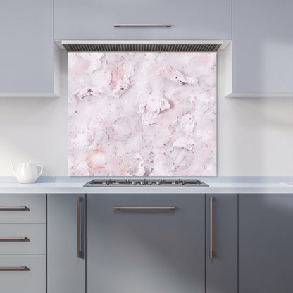 Pale Pink Quartz Effect Kitchen Splashback