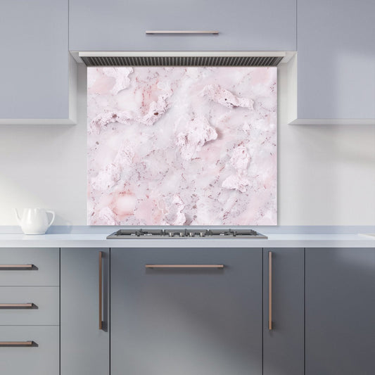 Pale Pink Quartz Effect Kitchen Splashback