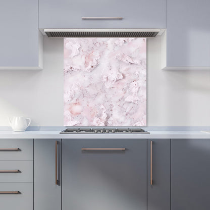 Pale Pink Quartz Effect Kitchen Splashback