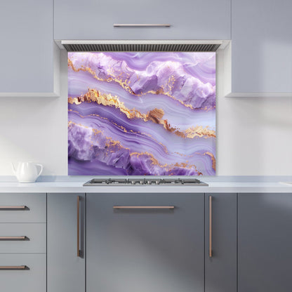 Light Purple Marble Effect Kitchen Splashback