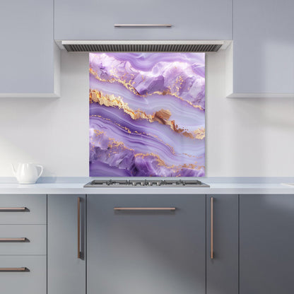 Light Purple Marble Effect Kitchen Splashback