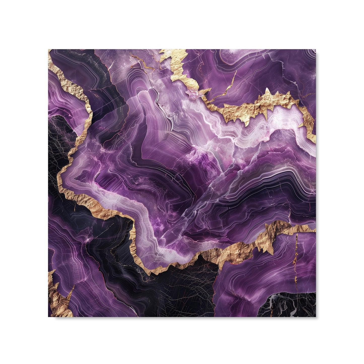 Deep Purple Marble Effect Kitchen Splashback