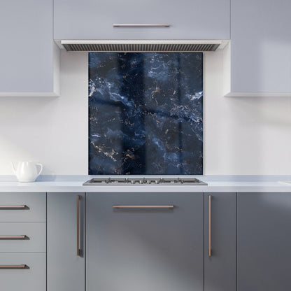 Navy Blue Quartz Effect Kitchen Splashback