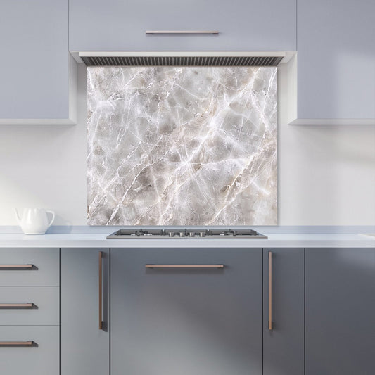 Polished Grey Marble Effect Kitchen Splashback