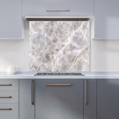 Polished Grey Marble Effect Kitchen Splashback