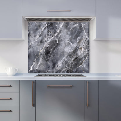 Deep Grey Marble Effect Kitchen Splashback