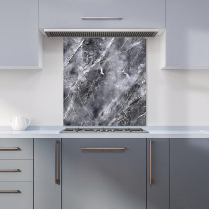 Deep Grey Marble Effect Kitchen Splashback