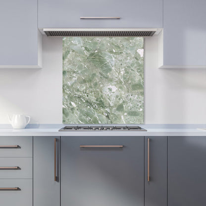 Polished Sage Green Quartz Effect Kitchen Splashback