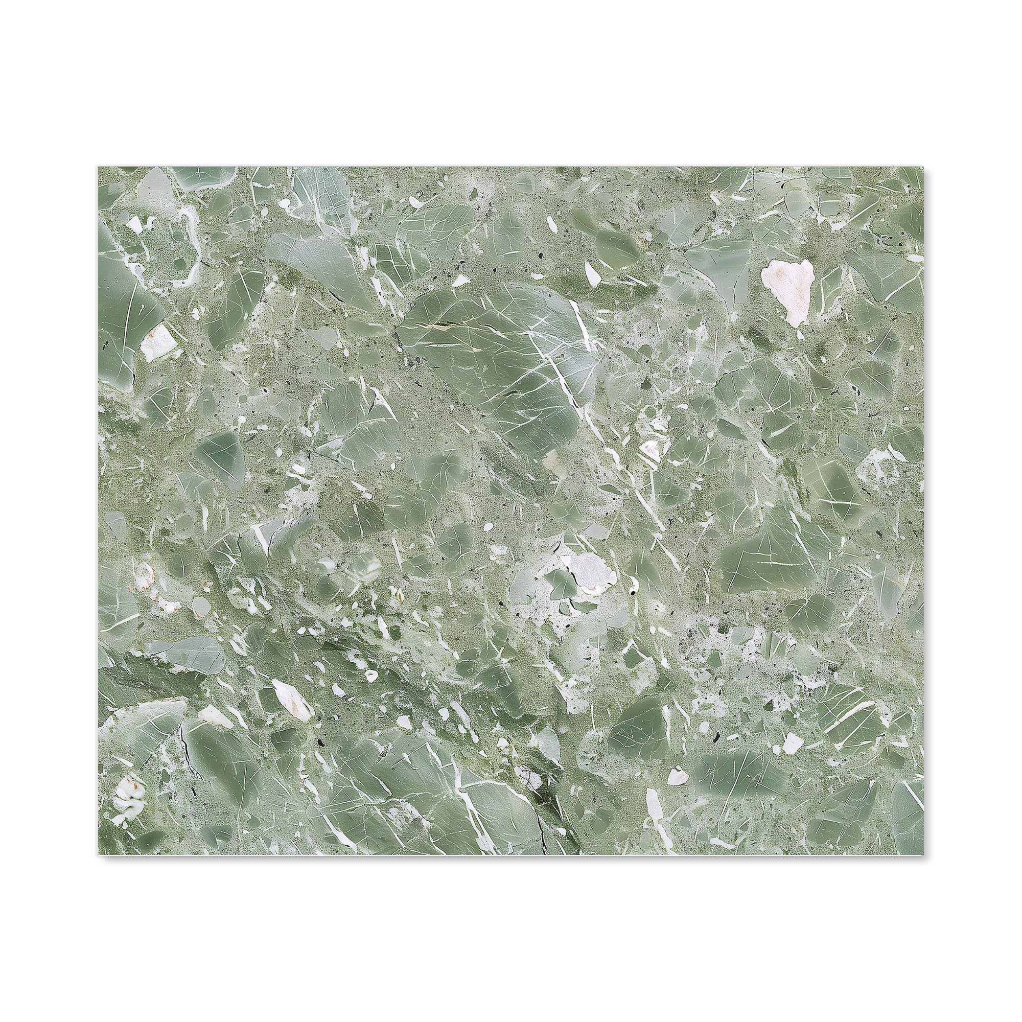 Polished Sage Green Quartz Effect Kitchen Splashback