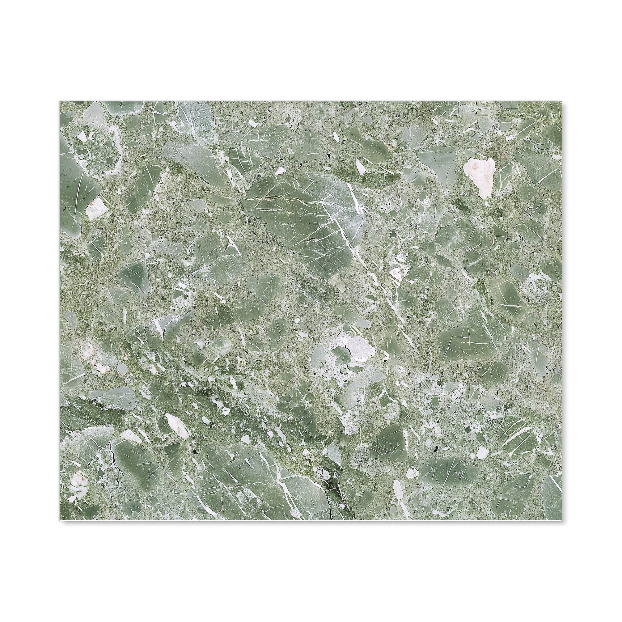 Pale Green Quartz Effect Kitchen Splashback