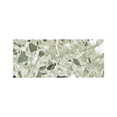 Sage Green And White Quartz Effect Glass Bathroom Splashback