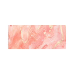 Salmon Pink Hearts Marble Effect Glass Bathroom Splashback