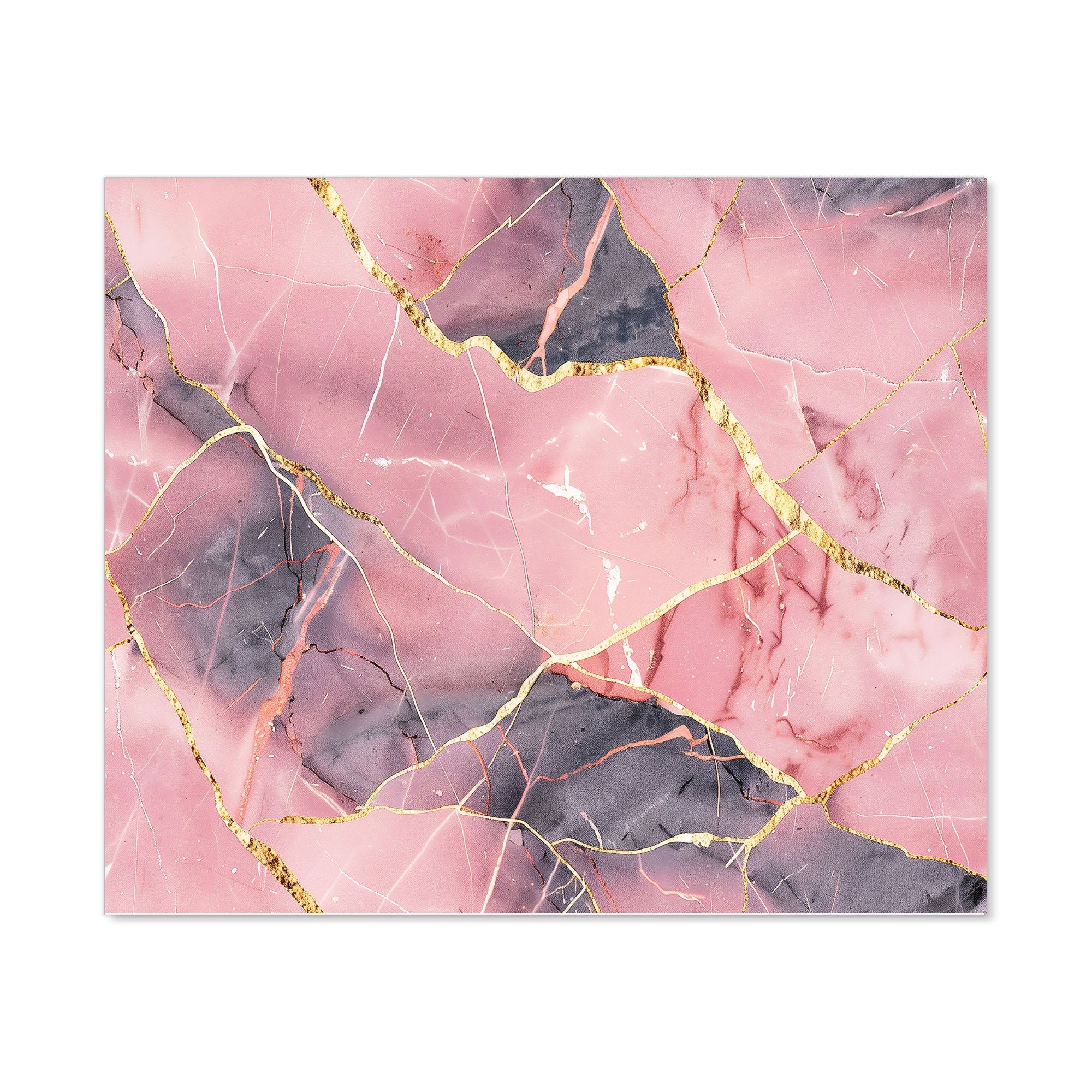 Rose And Gold Marble Effect Kitchen Splashback