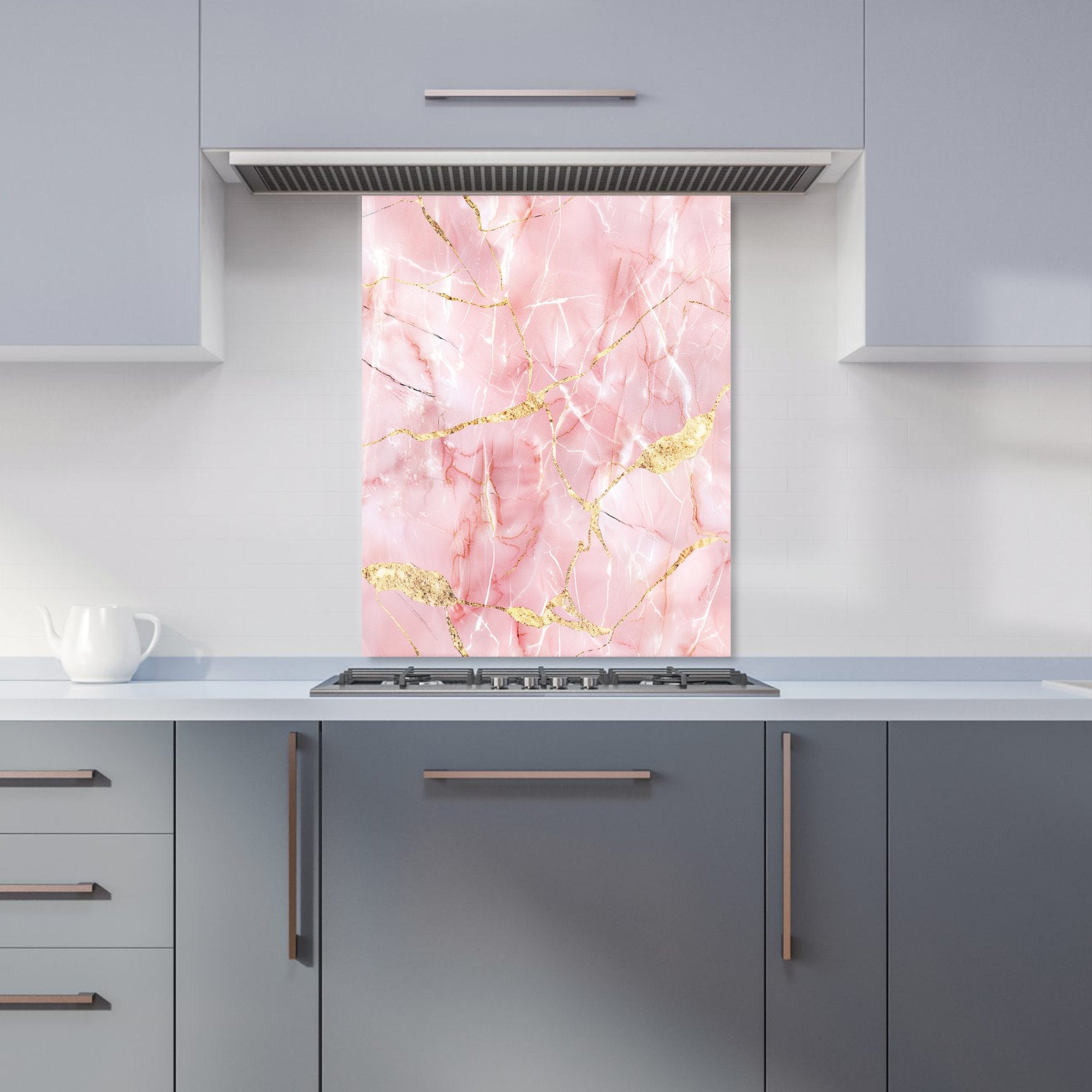 Rose Marble Effect Kitchen Splashback
